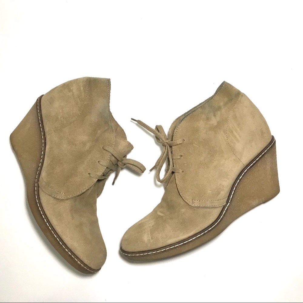 J.CREW Wedge Suede Ankle Booties